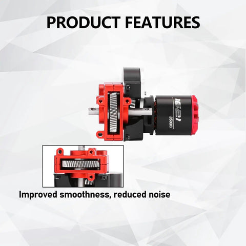 SCX24 Brushless Beast Power Upgrade QUICRUN Outer-1621SL 3500KV Motor and Transmission Kit features and gears