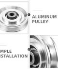 2 Pack Bearing Pulley Wheel For Gym Gear And Home Workout Pro Grade Equipment Durable Round Pulleys For Cable Machines And Sliding Door Rollers Easy To Install Quickly, aluminum pulley close-up