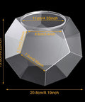 Large Capacity 12 Sided Polygon Coffee Pods Holder Go To For Nespresso VertuoLine Capsules showing dimensions.