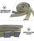 3 Pack Military Green 25mm Tie Down Straps With Quick Release Buckles for Luggage, Cargo, and Camping Gear, Heavy Duty Webbing