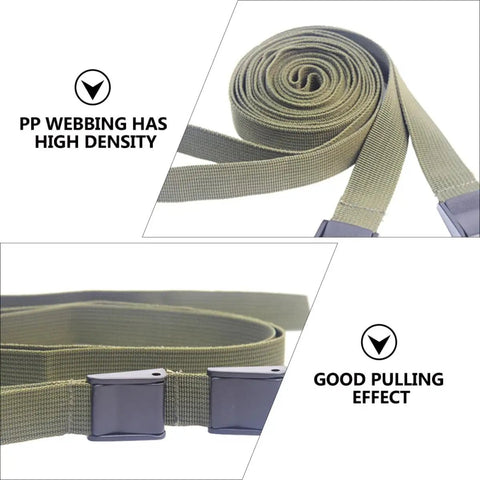 3 Pack Military Green 25mm Tie Down Straps With Quick Release Buckles for Luggage, Cargo, and Camping Gear, Heavy Duty Webbing