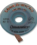 5 Ft Solder Wick 80-4-5 Rosin Static-Dissipative Copper Braid For Heat Sensitive Electronics, blue spool close-up
