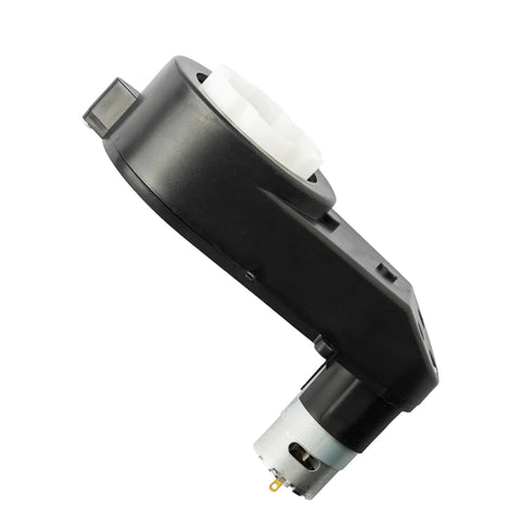 High Speed 12V RS550 Gearbox Motor For Ride On Cars 30000RPM Upgrade, side view of durable black and white motor.