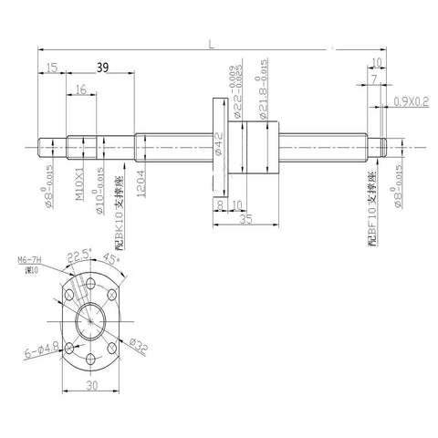 Smooth Riding Six Hundred Mm Hgr15 Linear Rail Kit dimensions sketch with ball screw design for CNC routers and 3D printers.
