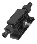 Compact Electric Drill Water Pump For Rapid Fluid Transfer, drainage component, black plastic with ports for easy connection.