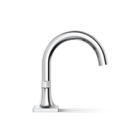 Venza Centerset Bathroom Sink Faucet With Dual Levers, 3 Hole Mount, 1.2 GPM Flow, chrome finish side view