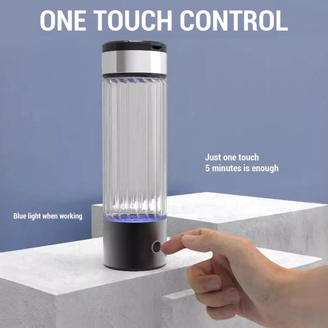 Hydrogen Water Generator Bottle With USB Rechargeable Ionizer Portable 16 Oz Hydration On The Go LED Colorful Light Easy To Use
