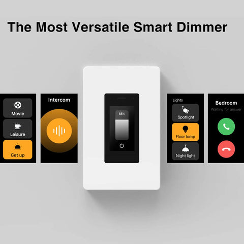 Matter Smart Dimmer Switch With Weather Display And Energy Monitoring No Fuss Setup Works With Apple Home Alexa And Google Home