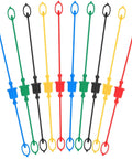 Hydraulic dust caps and plugs set, colored plastic, for 1/2-inch flat-face couplings.