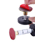 Straight No Drill Desk Stabilizers Anti Wobble Table Leg Braces Adjustable Shock Absorbing Support Gaming Furniture Quick Snap Setup showing red and black rubber feet.