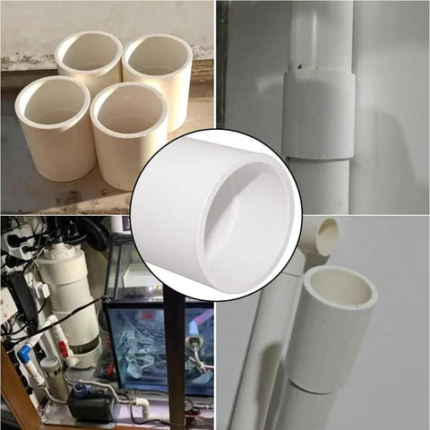 5 Pack 2 Inch PVC Pipe Fittings Coupling Socket To Socket Schedule 40 White Slip Connection Adapter For DIY Plumbing Projects