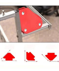 Close-up of a red steel bracket for Telescoping Shortwave Antenna Horizontal Whip Mount dual-mode installation.