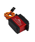 Built Tough 40Kg RC Servo With Heavy Duty Metal Gears And A Lightning Fast Coreless Motor For Rock Solid Handling In Custom RC Cars Plug And Play 180 Or 360 Degree Spinning Upgrade Gear shown from the side with wiring.