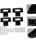 Heavy Duty Aluminum Window Hinge Casement Hardware For Home Decor Accessories Delivers Smooth Operation And Quick Installation In Tight Spaces Built To Last And Great For DIY Projects And Contractors shown in black with installation hardware.