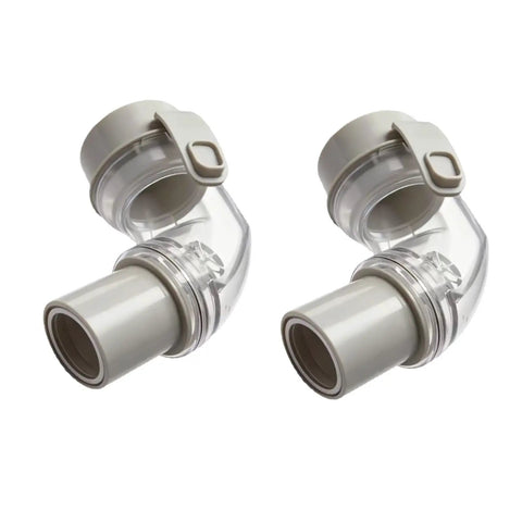 Pair of Clip On Respiratory Adapter Replacement Part Made Of Durable ABS For Breathing Tubes And Oxygen Attachments Universal Connector