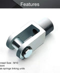 Air Cylinder Rod Clevis End Y Connector 78mm Length M16x1.5 Female Thread Iron Joint For Pneumatic Cylinders Fits 63mm Bore Inner Gap 16mm Durable Easy Install Built Tough, M10 iron clevis end for gas springs