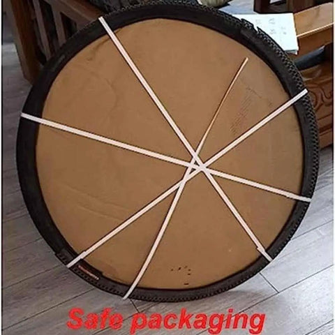 Back view of well-packaged Transparent Tempered Glass Lazy Susan Turntable 360 Degree Rotating Round Serving Plate
