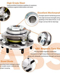 High quality front wheel hub bearing assembly 950004 compatible with Toyota 4Runner, FJ Cruiser, Tacoma 2WD showing steel and studs