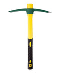 15 Inch Pick Mattock Hoe With Forged Steel Head And Fiberglass Handle For Digging And Loosening Soil, Weeding And Gardening, Camping Or Prospecting