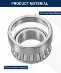 Beefed Up Heavy Duty Tapered Roller Bearing Cone And Cup Set, front view, chrome steel, 20mm bore, 37mm OD, for industrial equipment