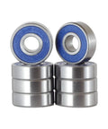 Stack of bearings from Super High Rebound 65mm Quad Roller Skate Wheels With 16 Bearings Outdoor Indoor Set Of 8 Red