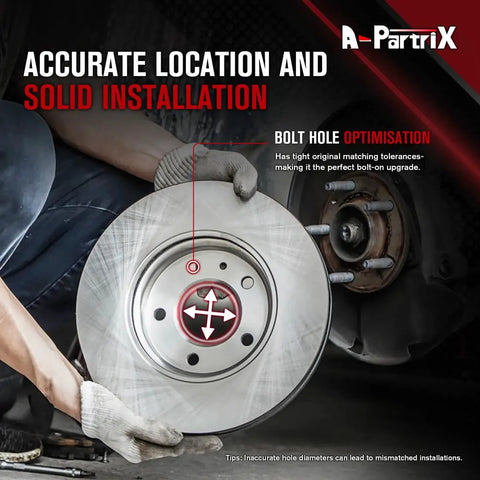 Front And Rear Complete Brake Kit With Ceramic Pads Shoes And Rotors And Drums For Chevy Silverado 1500 And Gmc Sierra 1500 Models 2009 To 2013 shows brake rotor installation with accurate bolt hole placement.
