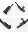 Heavy Duty 4 Piece Abs Wheel Speed Sensor Kit Fits 2013 Through 2018 Ram 1500 front and rear sensor connectors and hardware.