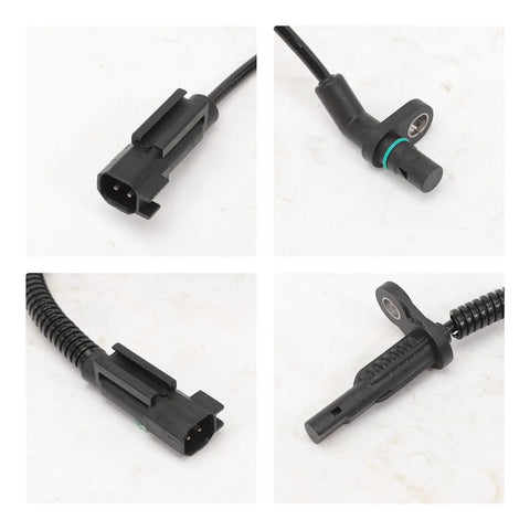 Heavy Duty 4 Piece Abs Wheel Speed Sensor Kit Fits 2013 Through 2018 Ram 1500 front and rear sensor connectors and hardware.