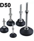 Adjustable Furniture Leveling Feet 4 Pack Wobble Fixer With Swivel Tilt Base And Height Adjustable Design, solid steel core and nylon tips.