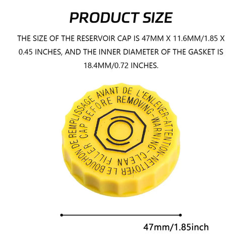 Brake Fluid Cap Replacement For Master Cylinder And Beefy Seal Reservoir Cover Fits Chrysler Sebring Dodge Ram OEM 4683656AB