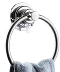Drill Free Vacuum Suction Cup Towel Ring No Tools Needed Easy Install Stick And Go For Showers Holds Towels And Washcloths With Strong Suction Relocatable Mount