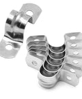 Tough As Nails Heavy Duty Stainless Steel Half Inch Pipe Strap Clamps Pack Of 50 M12 Two Hole U Bracket Conduit Clamps For Cables