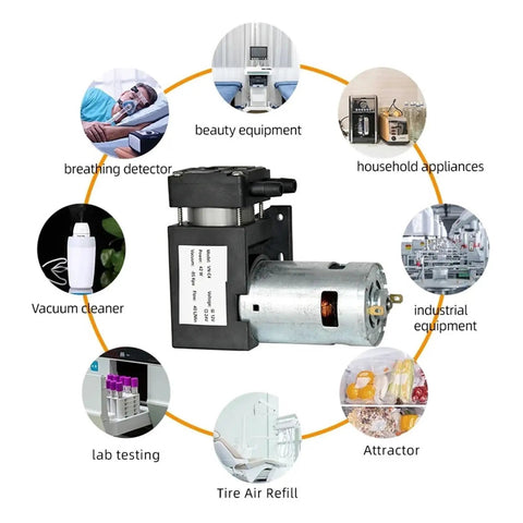Compact 40L Min Mini Dc Vacuum Pump With Negative Pressure Suction Piston Cupping Oil Free And Maintenance Free Small Vacuum Pump For High Efficiency Home Use VN C4 Dc12 Model