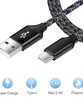 Heavy Duty Type C Fast Car Charger With Included Cable For Samsung And Android Devices Quick Cigarette Lighter Adapter Plug showing cable ends