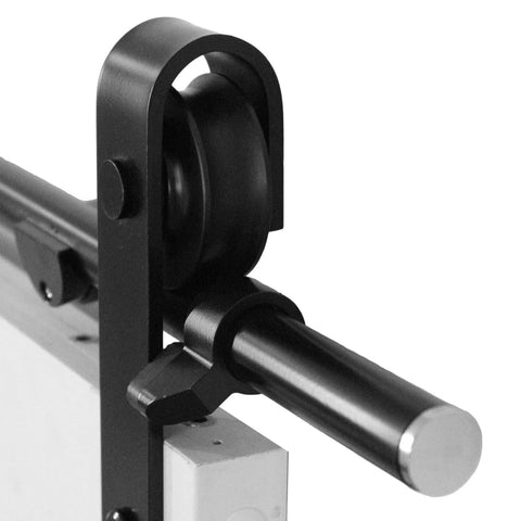 Heavy Duty Barn Door Hardware Kit 6.6 Foot Track System With 330 Pound Capacity Ultra Quiet Soft Close Sliding Hardware