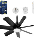 28 Inch Socket Ceiling Fan Light With Remote Control E26 E27 Compatible LED Light 3000K To 6000K Adjustable Color Temperature 6 Speeds Timer