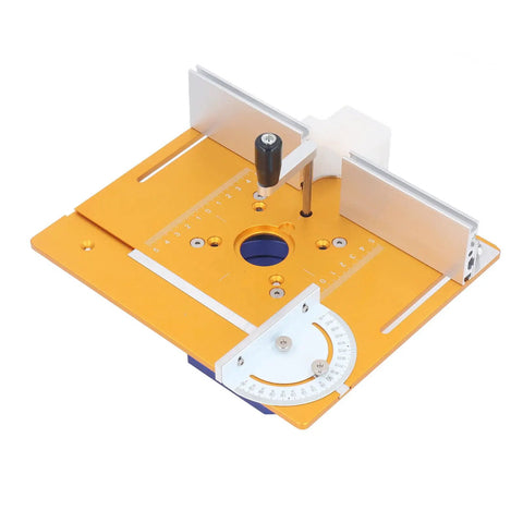 Rock Solid Adjustable Electric Router Lift System With Inverted Lifting Base For Router Tables featuring aluminum construction and precise height adjustment.