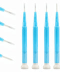 4 Piece Plastic And Ceramic Non Conductive Slotted Screwdriver Set For Precision Electronics Repair Circuit Adjustment And Watchmaking With Top Shelf Insulation And Hella Robust Design in blue, featuring slotted tips for precision work.