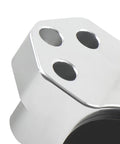 Close-up view of the aluminum engine mount plate with holes from the Rock Solid Beefy Engine Motor Mount Kit for 1992 to 1995 Honda Civic EG.