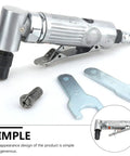 Professional Grade Kick Ass Pneumatic Air Die Grinder Spinning Wild At Twenty Five Thousand RPM For Slick Polish Heavy Metal Wood Tire Wall Projects with silver body and accessories.
