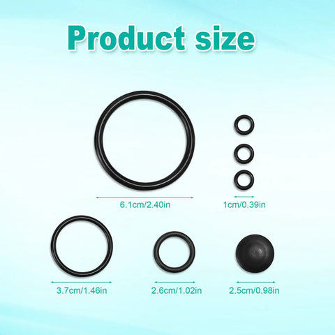 Seal Gasket Set For 20000 Sprayers Replacement Parts Kit Includes Six Seals Across Four Sizes And One Rubber Base Pad Easy To Install Durable Sprayer Maintenance, size chart