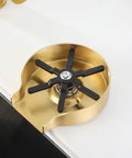 Brushed Gold Metal Glass Rinser for Kitchen and Bar Sinks, Heavy Duty T304 Stainless Steel and Brass Construction, top view