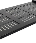 2 Pack 1U Vented Cantilever Server Rack Shelf 10 Inch Deep Fits Standard 19 Inch Network Cabinets with perforated design.