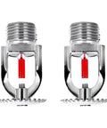 Heavy Duty Fire Sprinkler Heads 1/2 Npt 155 Fahrenheit 4 Pack, upright copper chrome sprinklers with glass bulb.