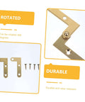 Rotatable Copper Pivot Door Hinges Set for Hidden Doors and Cabinets with screws, showcasing durability and 360-degree rotation.