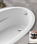 Universal Bath Drain Stopper And Cover With Tip Toe Design Replaces Lift And Turn Drains Easy Install Chrome Plated in tub