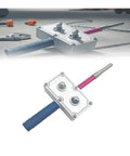 Heavy Duty Electrician Wire Puller Drill Powered Cable Tugger Tool For Conduit Wiring with blue handle and pink rod.