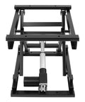 Heavy Duty Electric Scissor Lift Table With No Sweat 130 Lbs Raising Action Smooth Height Adjust From 7 To 16 Inches black steel frame