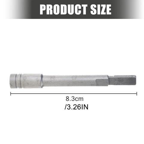 83mm Extended Reach Adapter for Hex Shank Tools with dimensions 8.3cm length shown against white background