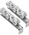 Premium Heavy Duty Barn Door Slider Track Wheel Kit With Smooth Silent Rolling Bearings for easy installation and smooth movement.